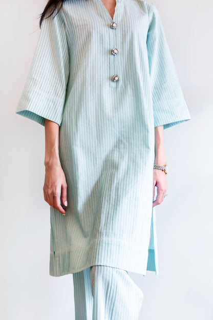 Ayesha Naveed - Pale blue matching separates