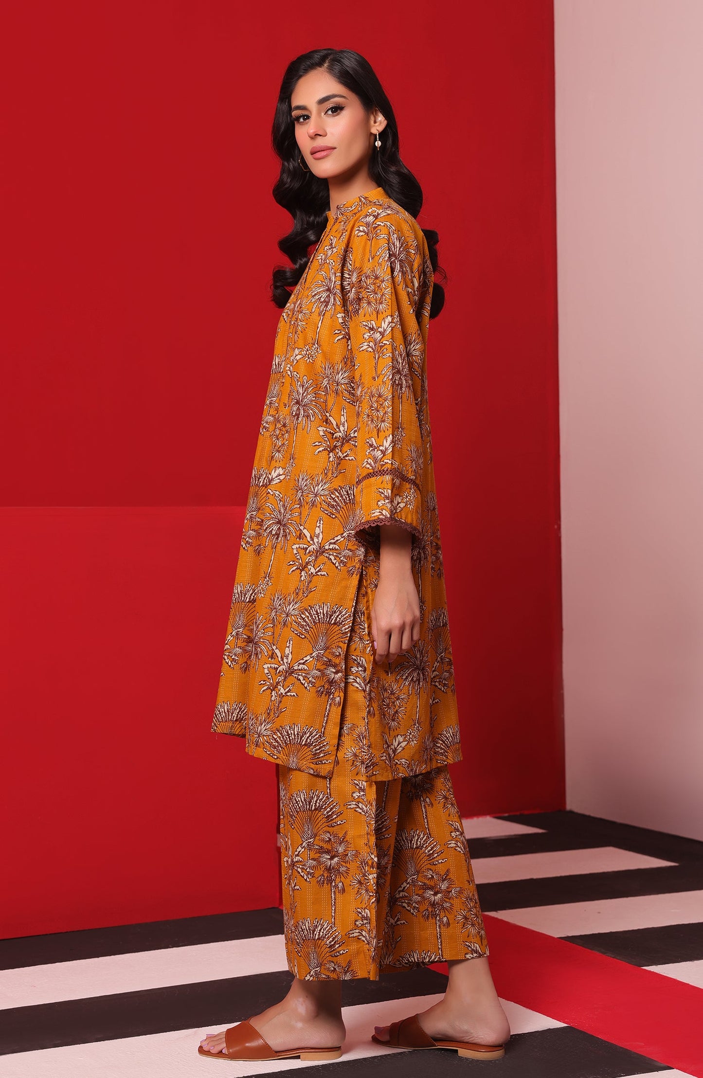 Orient - Stitched 2 Piece Printed Khaddar Shirt and Khaddar Pant