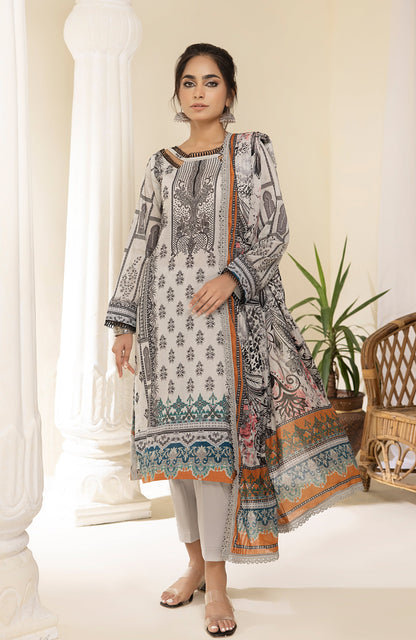 Alzohaib - 3-Piece Unstitched Digital Printed Lawn-CFD-23-08