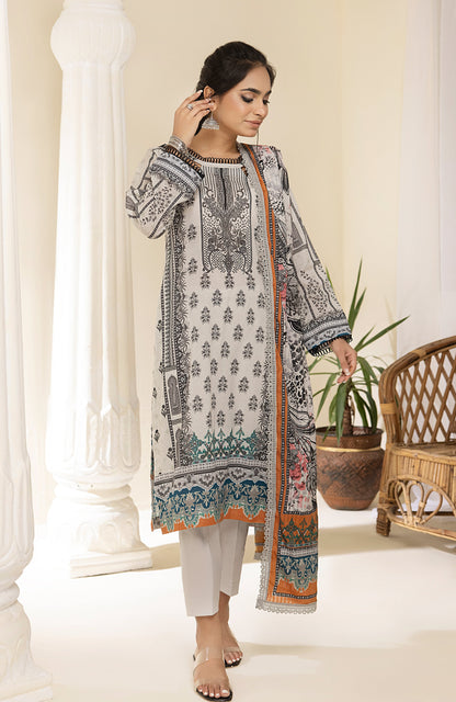 Alzohaib - 3-Piece Unstitched Digital Printed Lawn-CFD-23-08