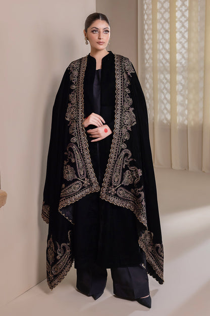 Baroque - EMBROIDERED VELVET SHAWL VS-48