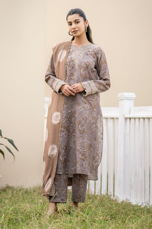 Baroque - DIGITAL PRINTED SLUB KHADDAR UF-502