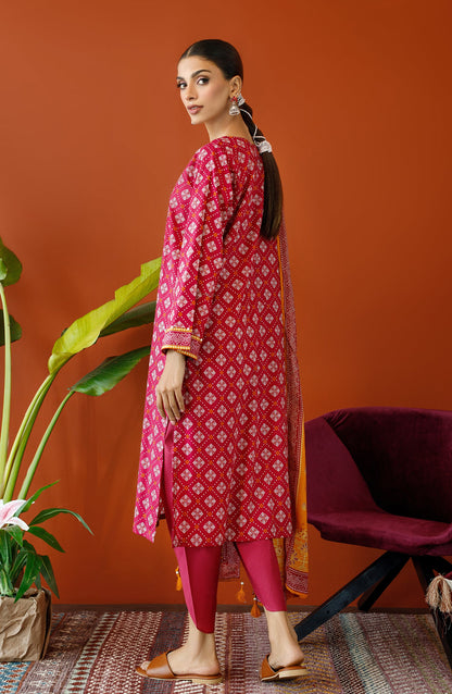Orient - Unstitched 3 Piece Printed Cambric Shirt , Cambric Pant and Lawn Dupatta