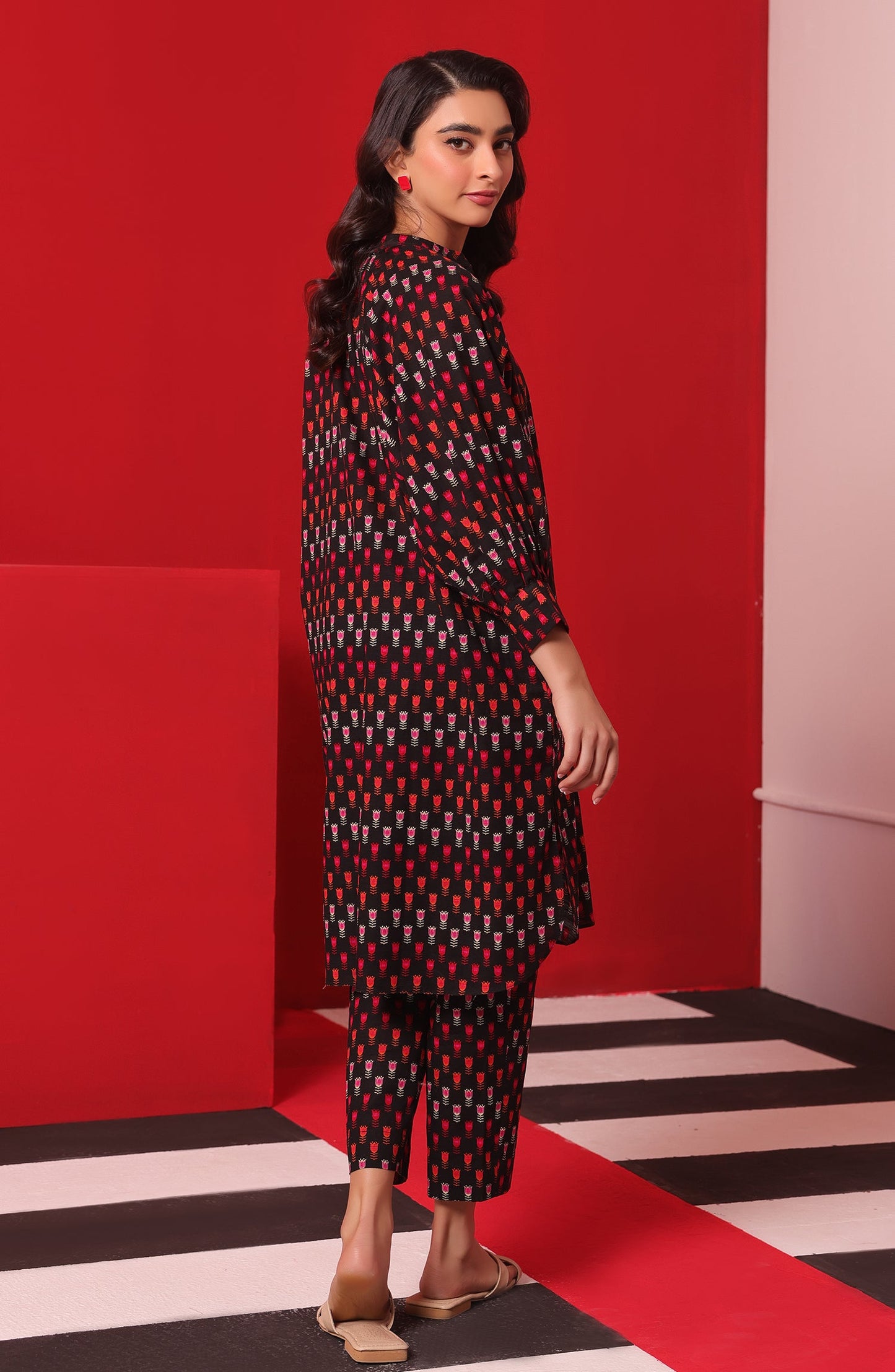 Orient - Stitched 2 Piece Printed Khaddar Shirt and Khaddar Pant