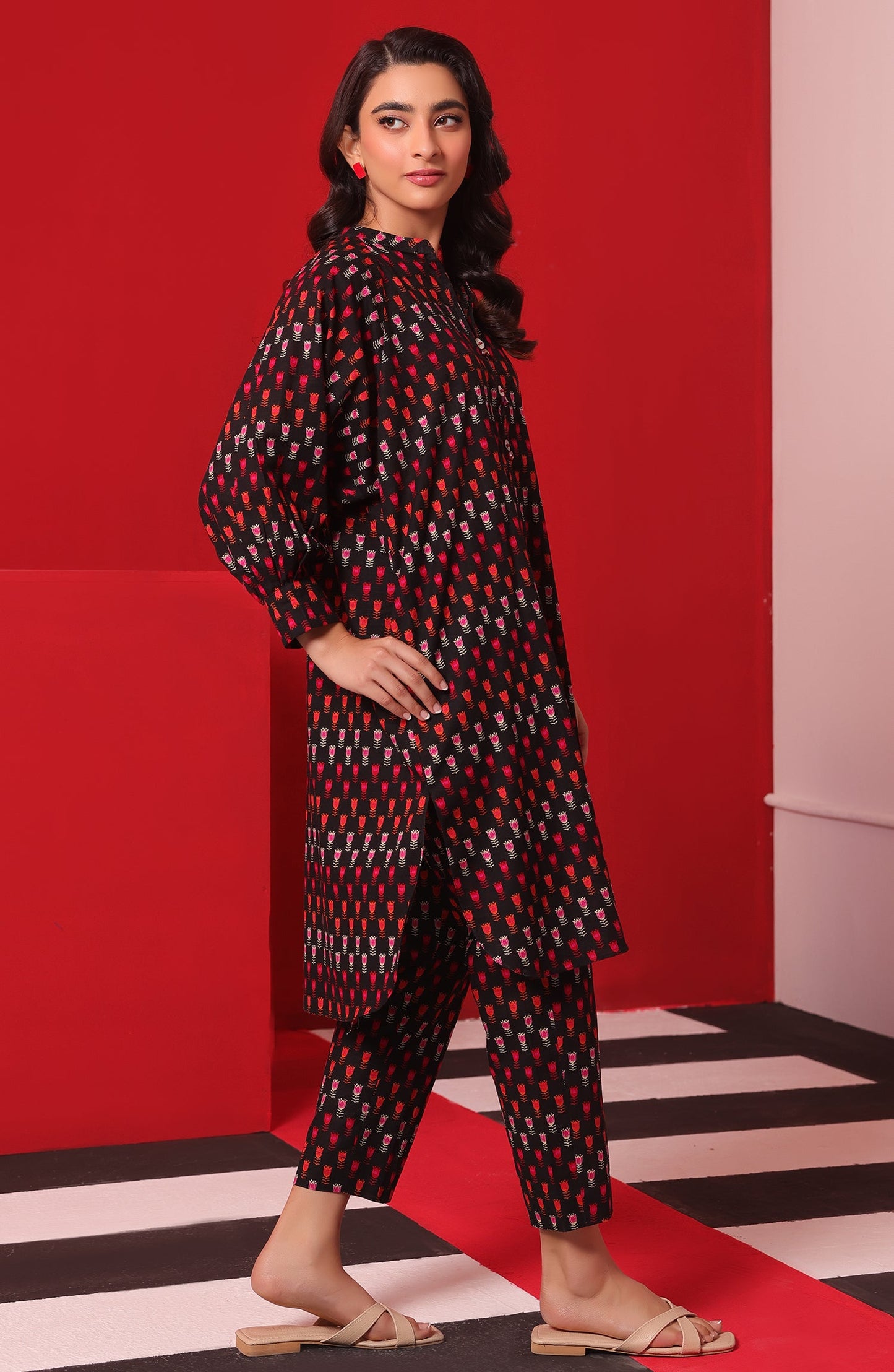 Orient - Stitched 2 Piece Printed Khaddar Shirt and Khaddar Pant