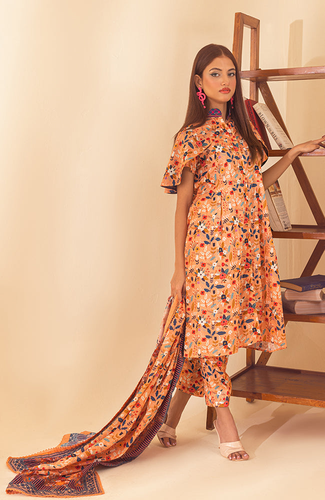 Alzohaib - 3 PIECE UNSTITCHED PRINTED LAWN-CPP-23-15