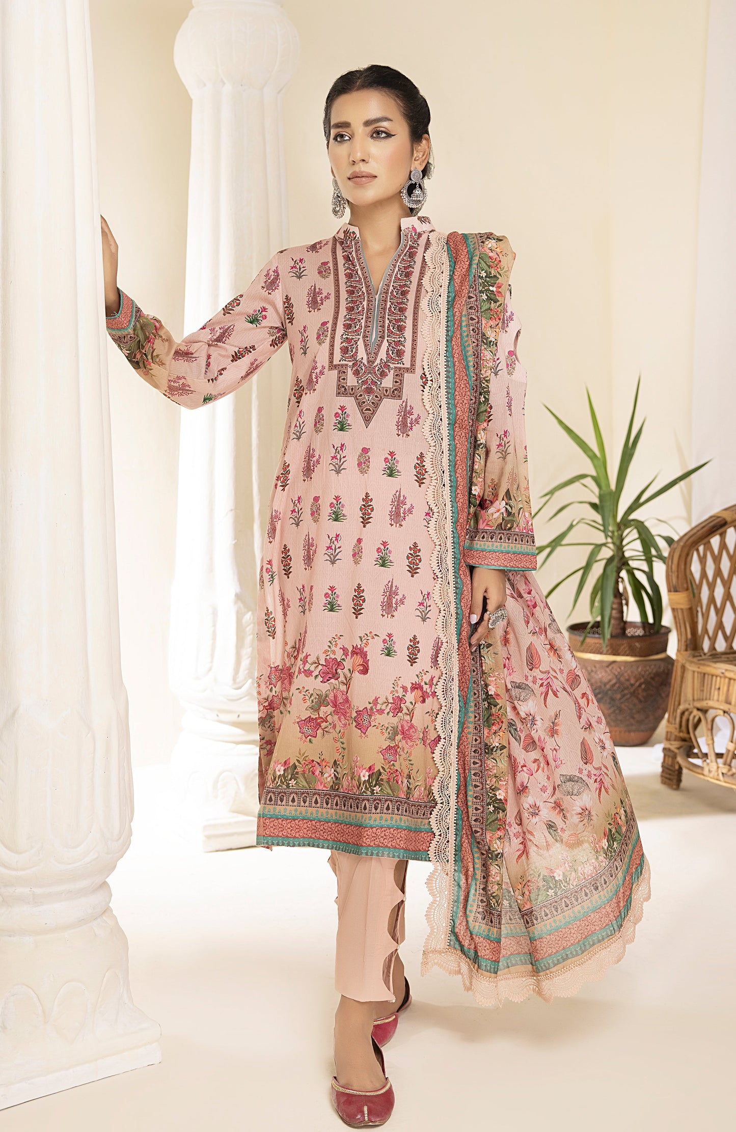 Alzohaib - 3-Piece Unstitched Digital Printed Lawn-CFD-23-10