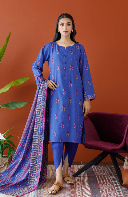 Orient - Unstitched 3 Piece Printed Cambric Shirt , Cambric Pant and Lawn Dupatta