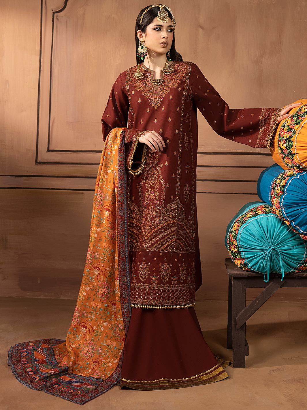 Binilyas - 1514 - B | 3 PC Luxury Unstitched