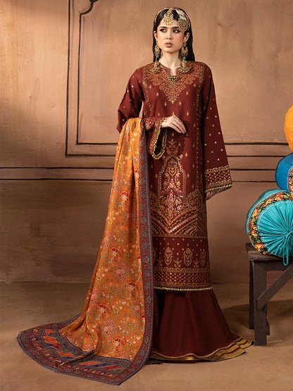 Binilyas - 1514 - B | 3 PC Luxury Unstitched