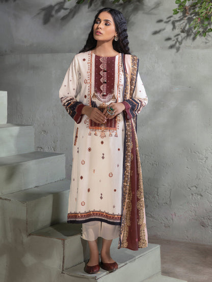 2 Piece Khaddar Suit-Printed (Unstitched)