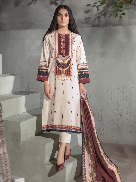 2 Piece Khaddar Suit-Printed (Unstitched)