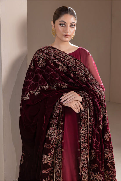 Baroque - EMBROIDERED VELVET SHAWL VS-47