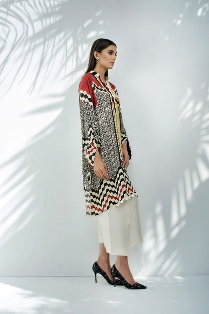 Digitally Printed Crepe Shirt With Culottes