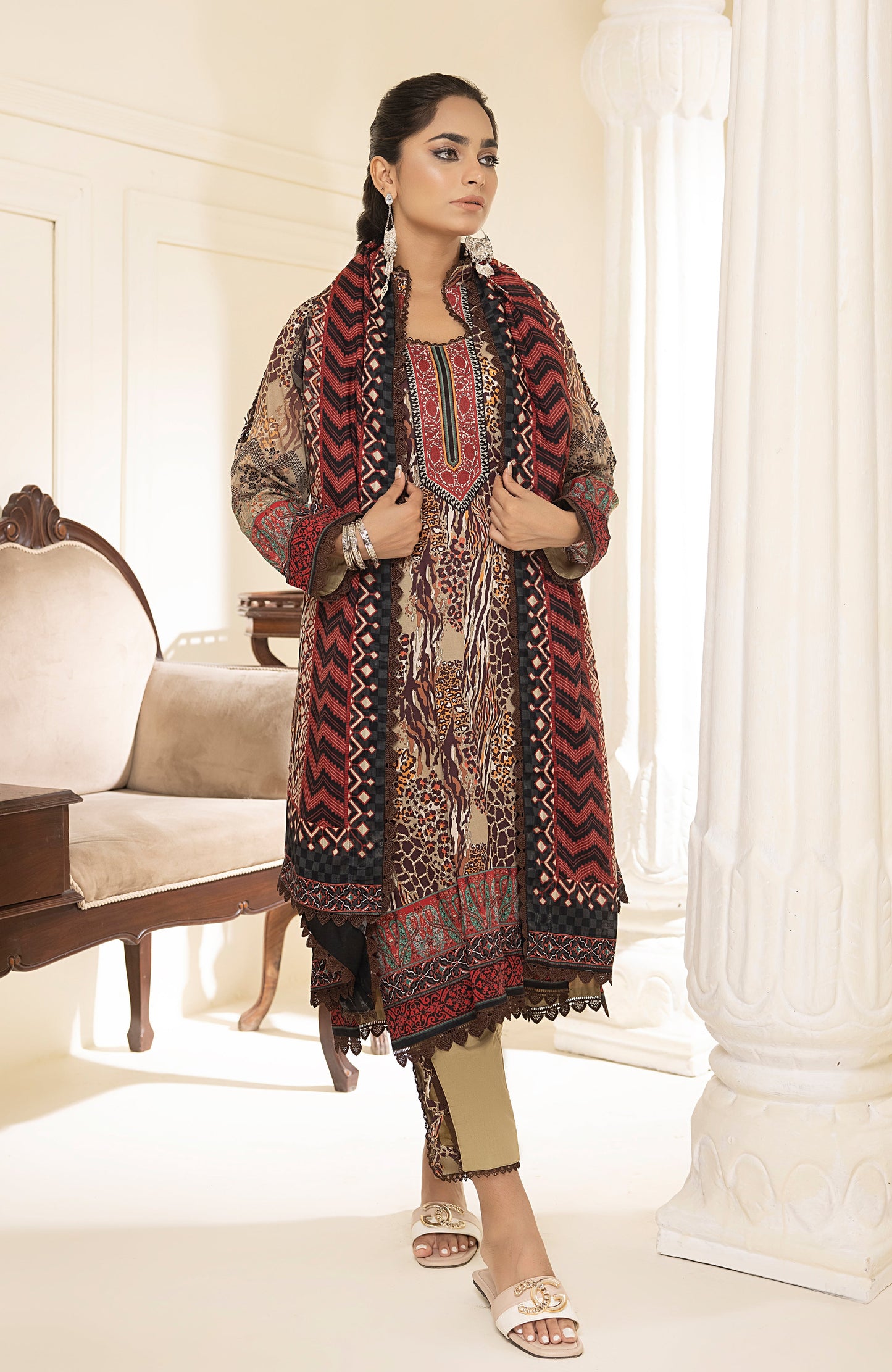 Alzohaib - 3-Piece Unstitched Digital Printed Lawn-CFD-23-16