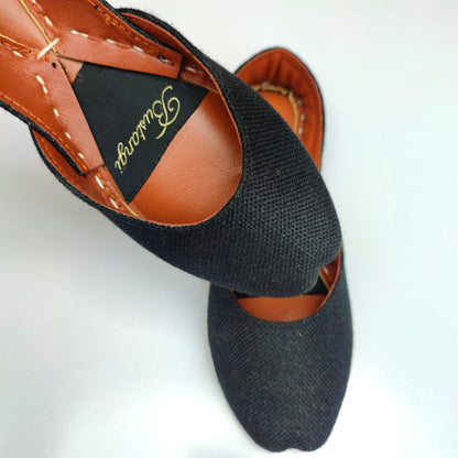 Bustangi - Black Denim Casual Khussa CK021