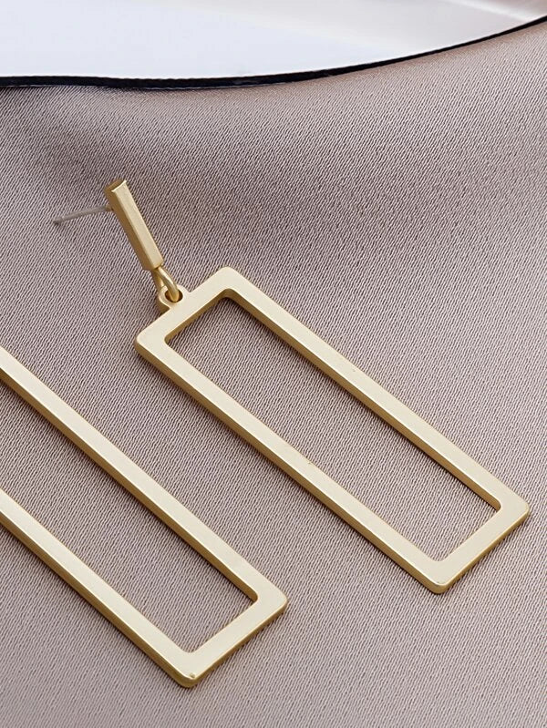 Bustangi - Shein - Simple Geometric Earrings