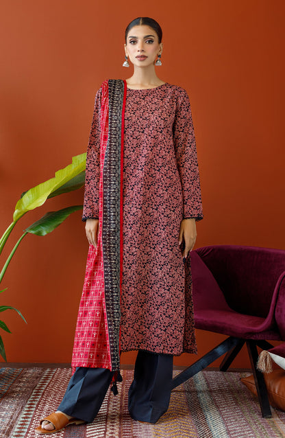 Orient - Unstitched 3 Piece Printed Cambric Shirt , Cambric Pant and Lawn Dupatta