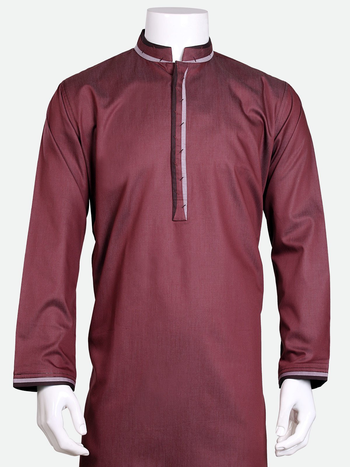Edenrobe - Men's Burgundy Kurta Shalwar - 40195-W Mens Shalwar Suit