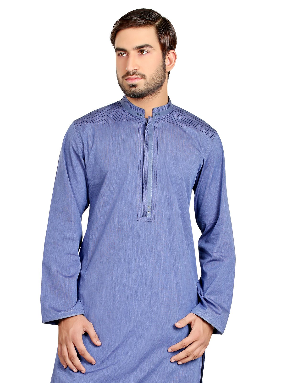 Edenrobe - Men's Royal Blue Kurta - 9214-S Mens Kurta