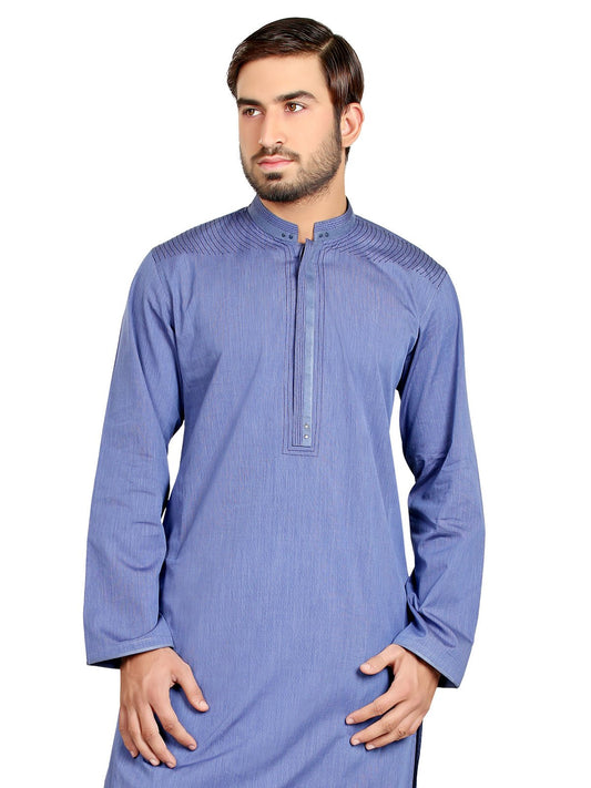 Edenrobe - Men's Royal Blue Kurta - 9214-S Mens Kurta