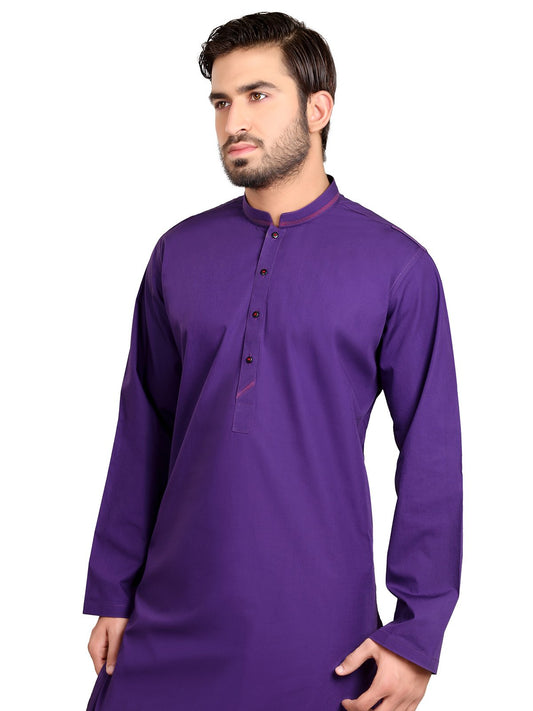 Edenrobe - Men's Purple Kurta - 9249-S Mens Kurta
