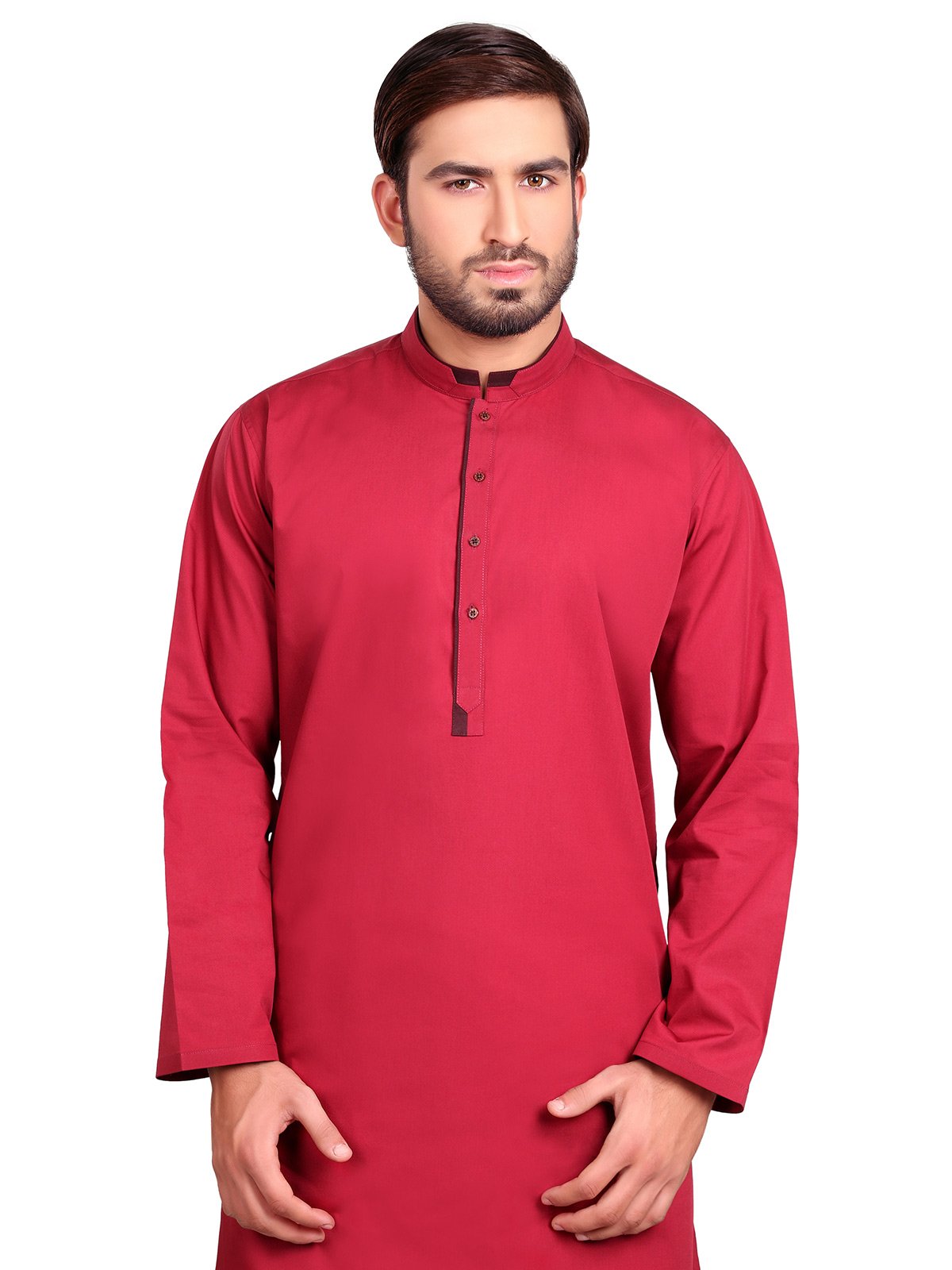 Edenrobe - Men's Red Kurta - 9255-S Mens Kurta