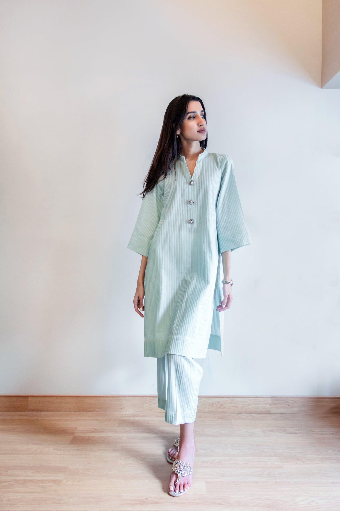Ayesha Naveed - Pale blue matching separates