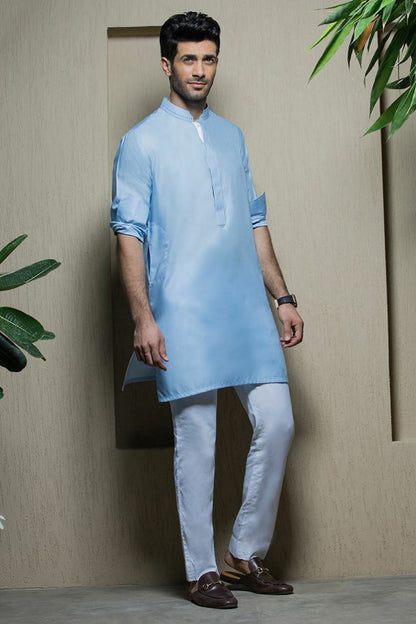 Light Blue Cotton Kurta 1