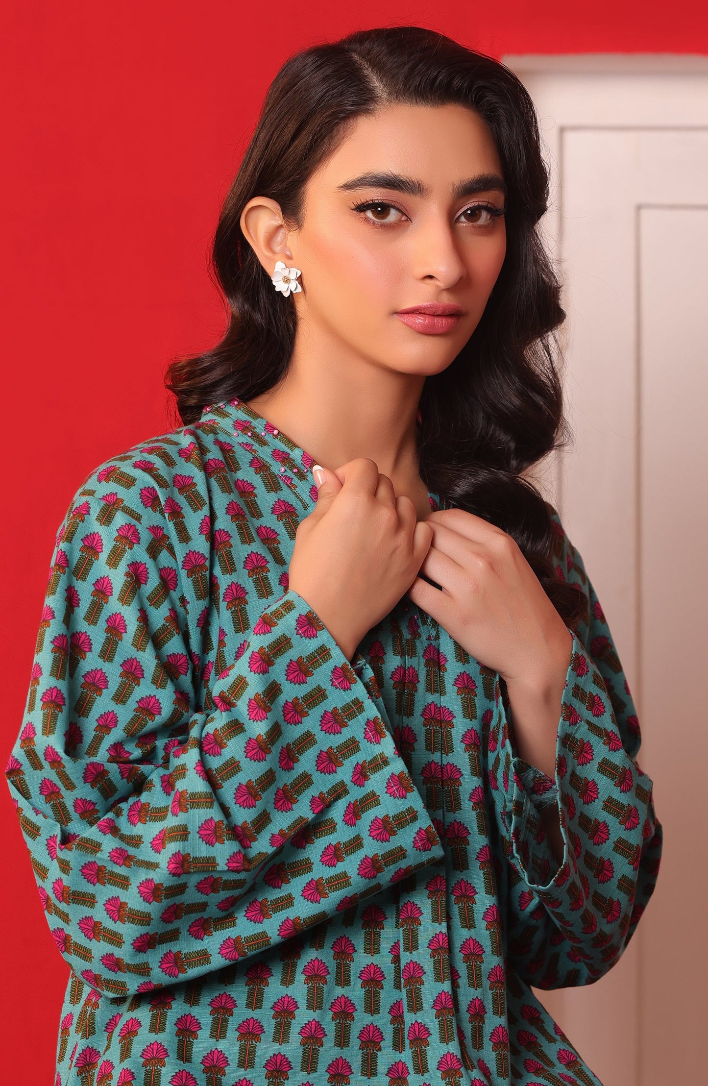 Orient - Stitched 2 Piece Printed Khaddar Shirt and Khaddar Pant