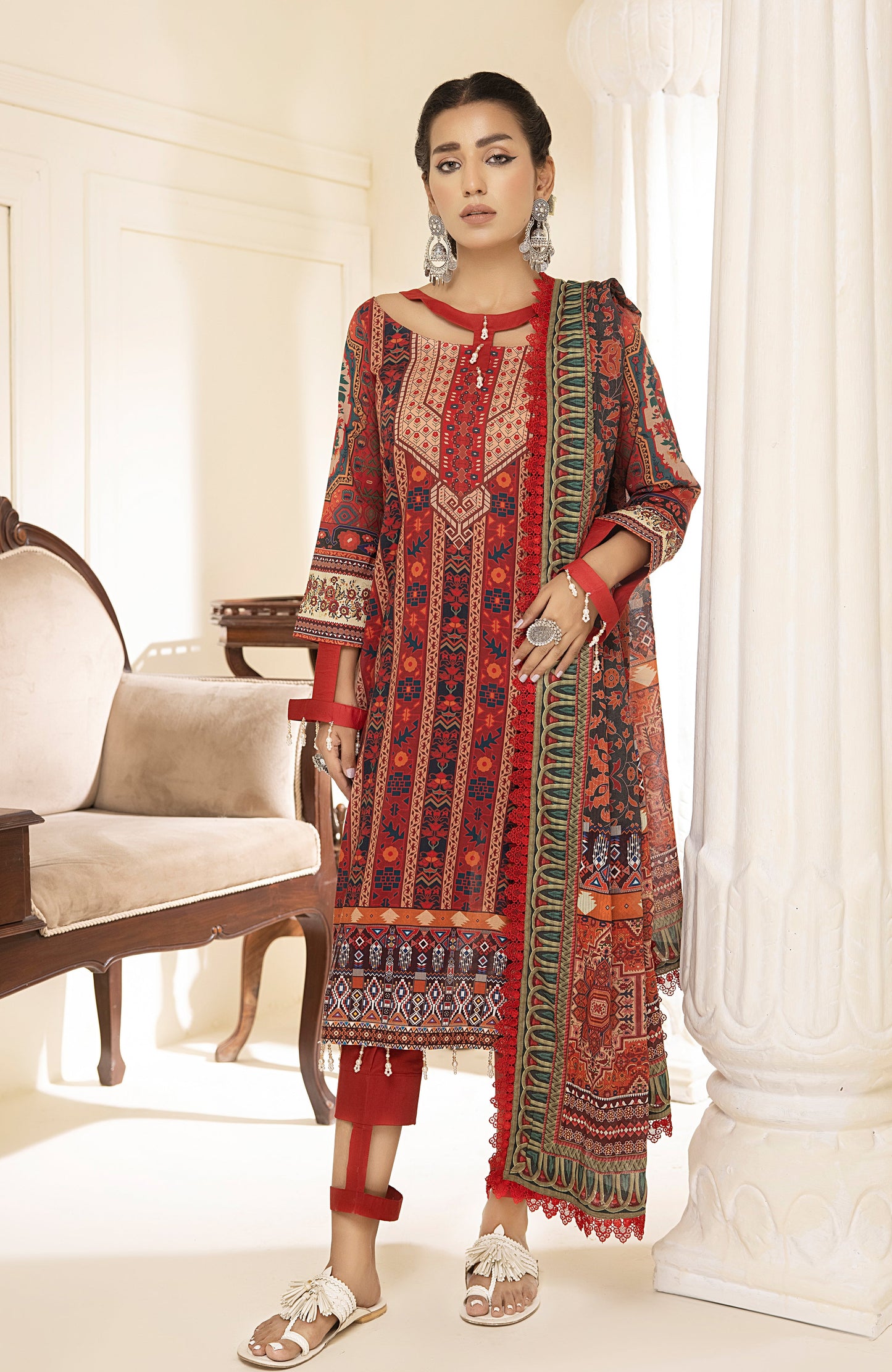 Alzohaib - 3-Piece Unstitched Digital Printed Lawn-CFD-23-07