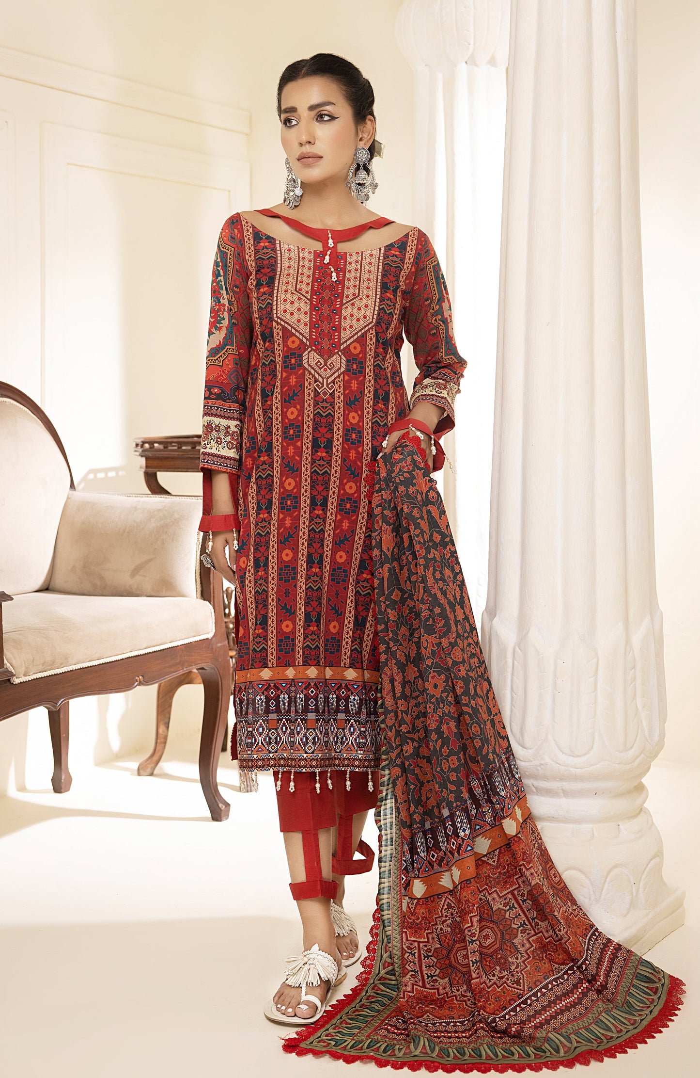 Alzohaib - 3-Piece Unstitched Digital Printed Lawn-CFD-23-07