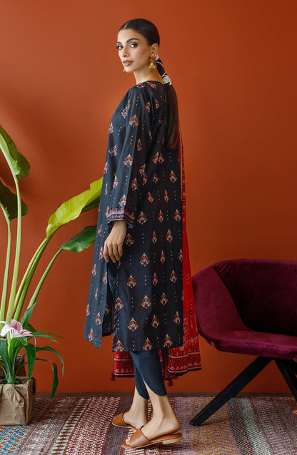 Orient - Unstitched 3 Piece Printed Cambric Shirt , Cambric Pant and Lawn Dupatta