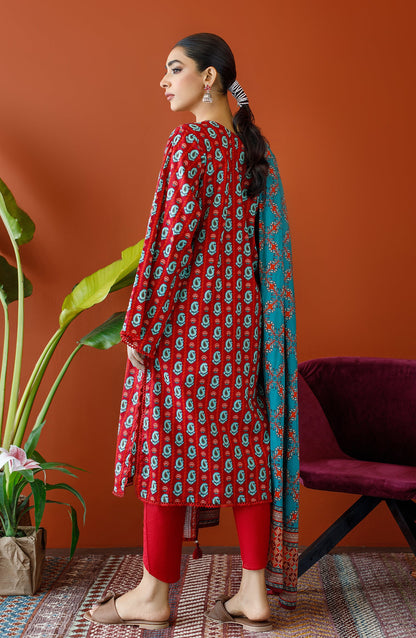 Orient - Unstitched 3 Piece Printed Cambric Shirt , Cambric Pant and Lawn Dupatta