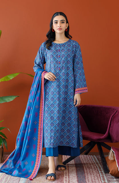 Orient - Unstitched 3 Piece Printed Cambric Shirt , Cambric Pant and Lawn Dupatta