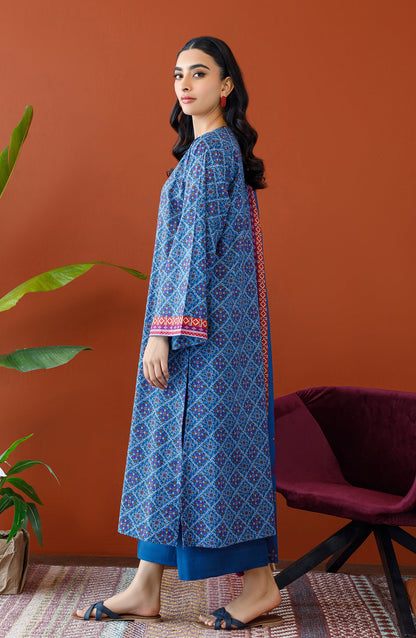 Orient - Stitched 3 Piece Printed Cambric Shirt , Cambric Pant and Lawn Dupatta