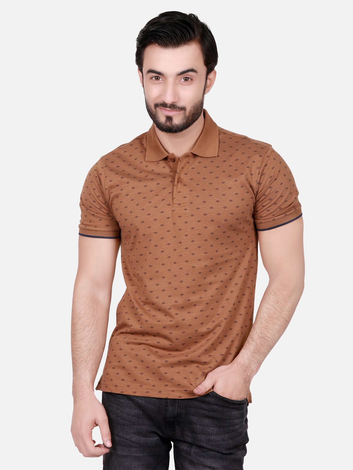 Edenrobe - Men's Camel Polo Shirt - EMTPS17-024