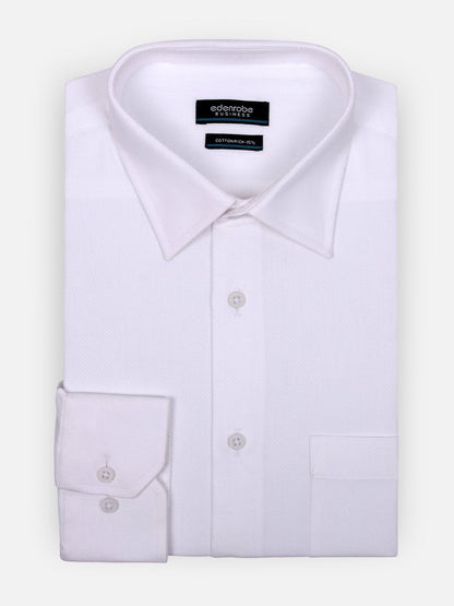 Edenrobe - Men's White Shirt - EMTSF17-10933