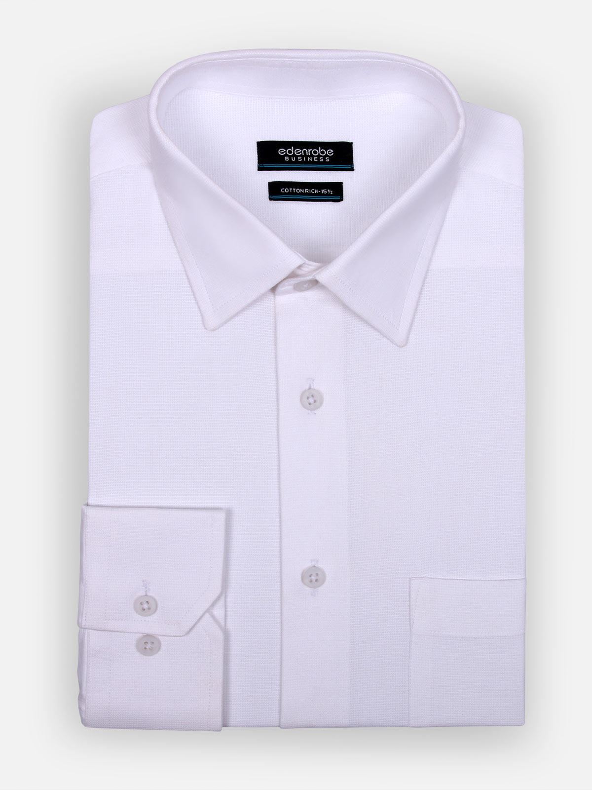 Edenrobe - Men's White Shirt - EMTSF17-10934