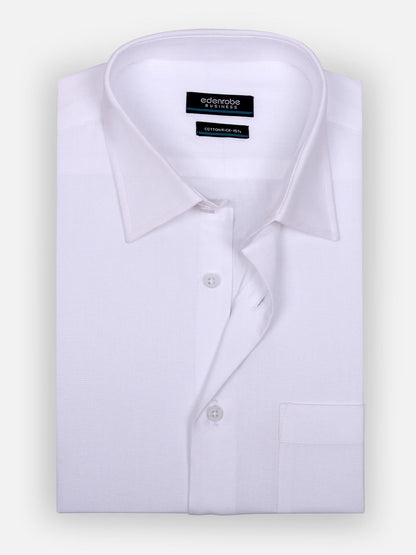 Edenrobe - Men's White Shirt - EMTSF17-10934