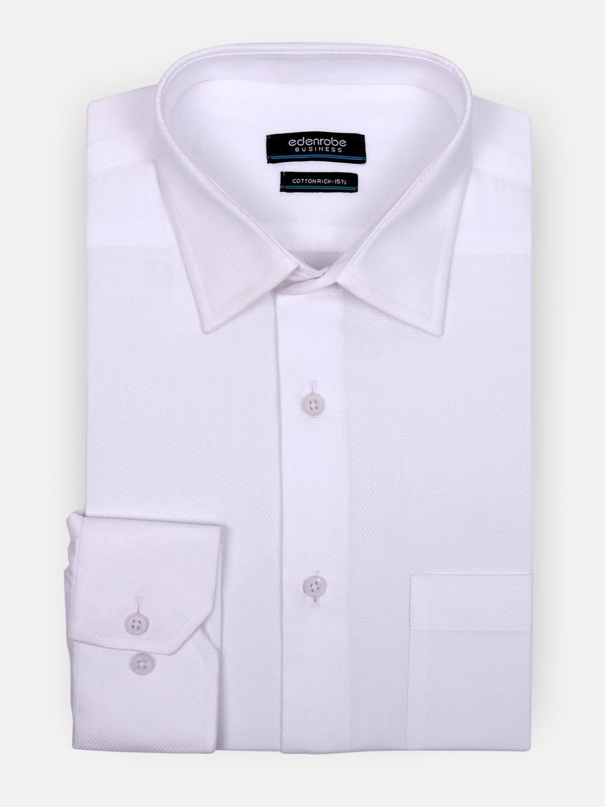 Edenrobe - Men's White Shirt - EMTSF17-10941