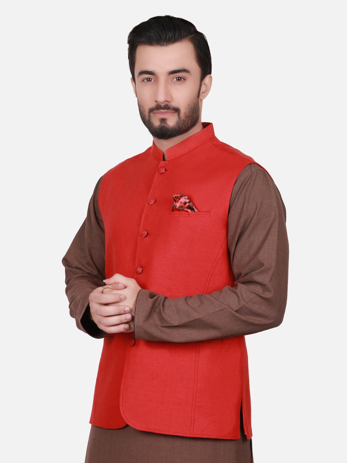 Edenrobe - Men's Rust Waist Coat - EMTWC17-35612