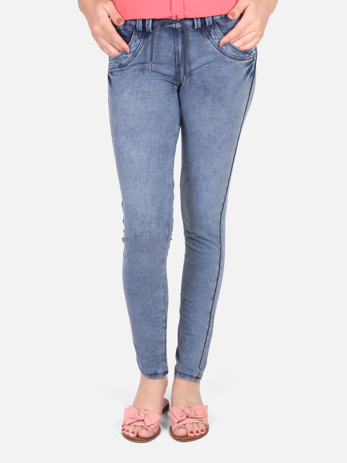 Edenrobe - Women's Light Blue Basic Tights - ELBT17-001