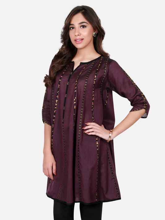 Edenrobe - Pret 1Pc Printed Chambray Shirt - ELTK17-66251