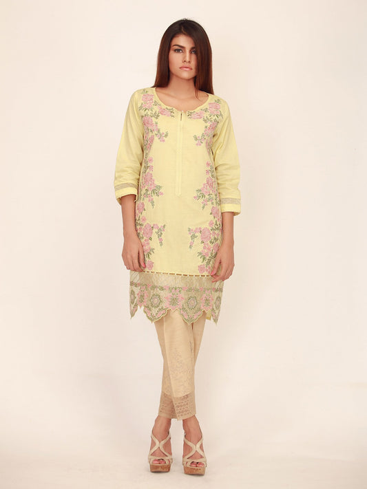 Edenrobe - Pret 1Pc Embroidered Lime Shirt - ELTKE17-66065