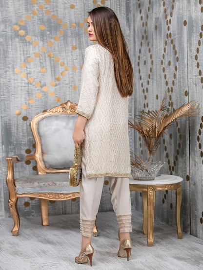 Edenrobe - Pret 1Pc Embroidered Silk Shirt - ELTKE17-66089