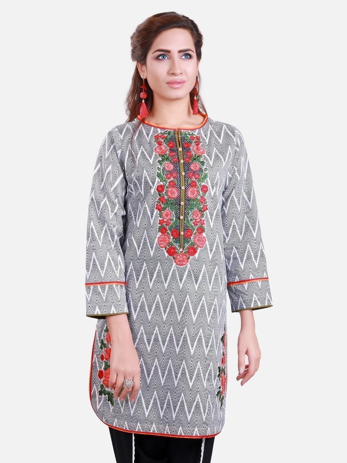 Edenrobe - Pret 1Pc Embroidered Lawn Shirt - ELTKE17-66122