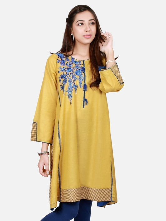 Edenrobe - Pret 1Pc Embroidered Chambray Shirt - ELTKE17-66254