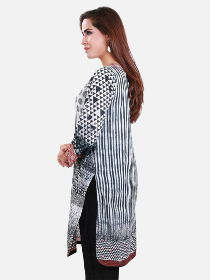 Edenrobe - Pret 1Pc Printed Black Shirt - ELTKP17-66160