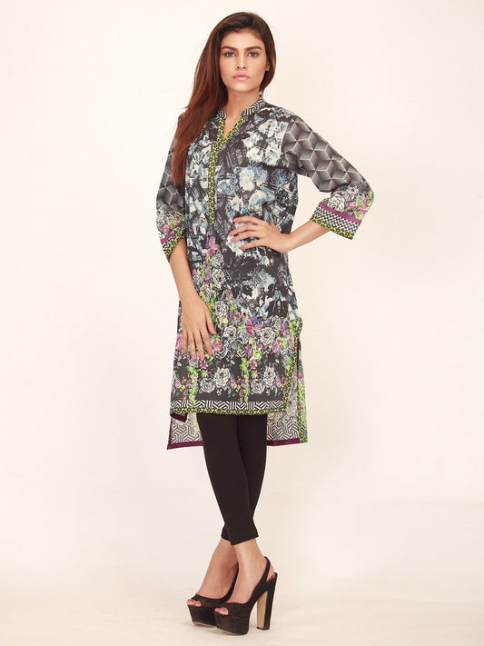 Edenrobe - Pret 1Pc Printed Blue Shirt - ELTKP17-66164